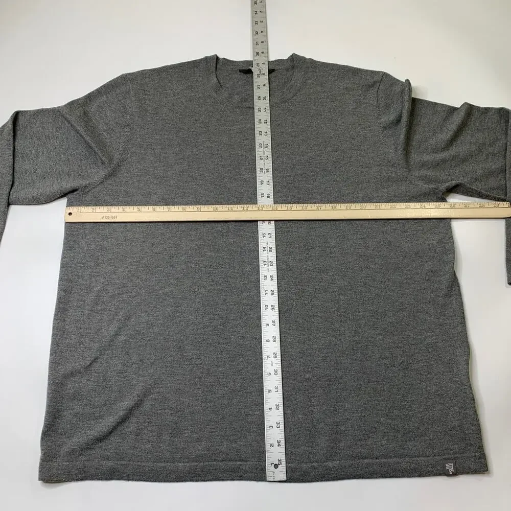 The North Face Shirt Mens 2XL XXL Gray Wool Blend Crew Neck Standalone Tee